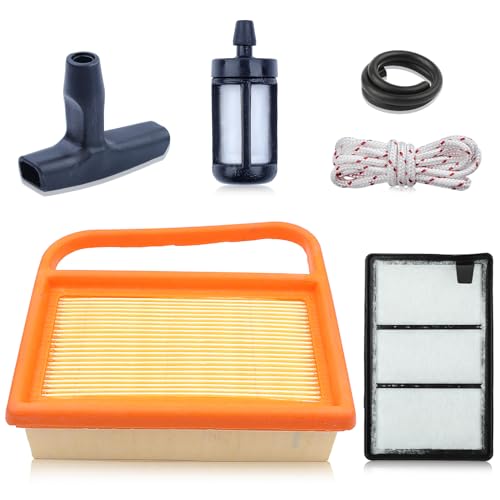 Luchtfilter + voorfilter voor Stihl TS410 TS420 kettingzaag met brandstoffilter en olieslang, verkrijgbaar 4238141 0300