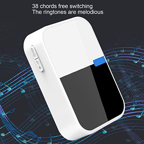Draadloze deurbel 150M Range Self Powered Doorbell IP44 Waterdichte Doorbell Kit voor thuiskantoor met 2 Transmitters 1 Ontvanger, 38 Melodies 3 Niveaus Volume(EU) 3