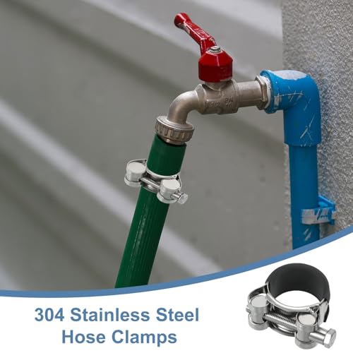 29-31mm T Bolt slang klem, 2st Rubber gevoerde Inlet Intercooler Pijpbuisklemmen 304 Roestvrij stalen Radiator slangklem voor 1.15"-1.2" buis 5