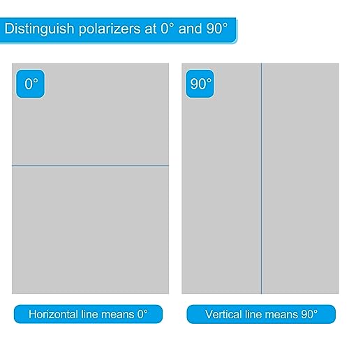 20x30cm Polarised Film Sheets, Zelfklevende Polarizer Lineaire Polarizer Filter voor Scherm Fotografie Verlichting, 90 graden 4