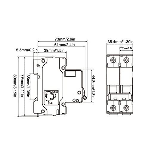 DC Circuit Breaker, DC Disconnect Switch DZ47-63Z-2P 500V 25A voor fotovoltaïsche systemen, thermische magnetische activering, 35mm Din Rail Mounting, PV Disconnect Switch 3