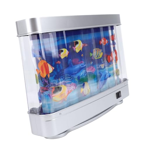 Mini Decoratieve Tropische Aquarium Lamp, Aquarium Nacht Licht met Beweging Vis, Sensory Therapie Speelgoed voor Baby's, Slaapkamer, Kantoor, Zeeleven 5