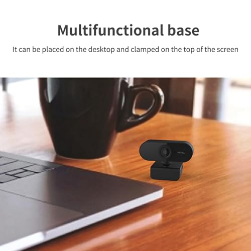 Full Hd 1080P, Cam Circle Camera voor Video Rollen en opnemen USB-pc Computer Mac Laptop Desktop Plug Speel 360° Flexibele Rotatable Clip1080P met Microfoon Webcam (Zwart) 3