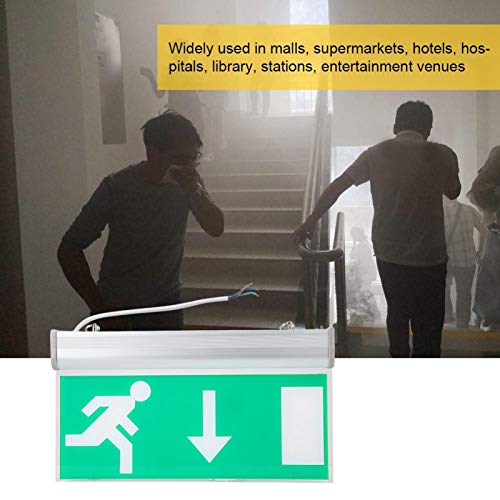 Verlicht LED-paneel, nooduitgang, LED nooduitgang Verlichtingspaneel, veiligheidsteken, veiligheidsdrainlicht 110-220V (Acryl) 3