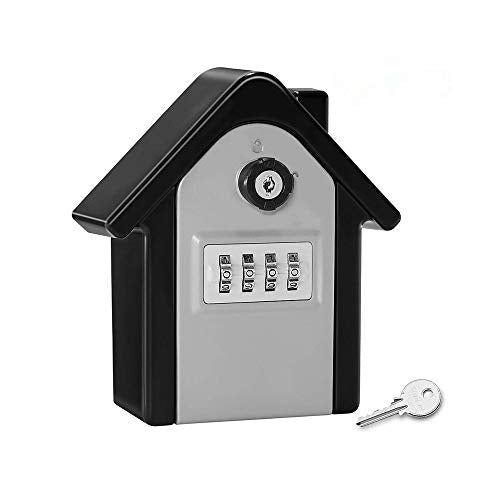 Veiligheidssleutel kluis, buiten muur gemonteerd kluis 4 digit combinatie sleutel opbergkast onderdelen en veilige sleutels voor huis, kantoor etc 3