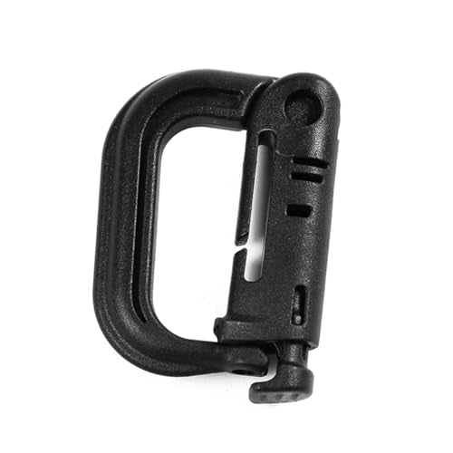 12 st Tactical Hangband Carabiner Molle Strap Nylon Carabiner Clip Keychain Ring voor Tactical Rugzak Klimmen Wandelen Outdoor Gebruik