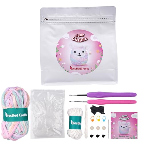 Llama haak set voor beginners, Complete Amigurumi Starter set met stap-voor-stap Video Tutorials, Gifts voor nieuwe haak 3