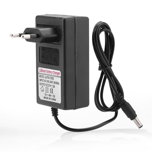 Lithium Ion Battery Power Adapter, AC 100-240V DC 21V 2A replacement Charging Power Adapter, Professional Adapter Charger, Multiple Protection(EU)