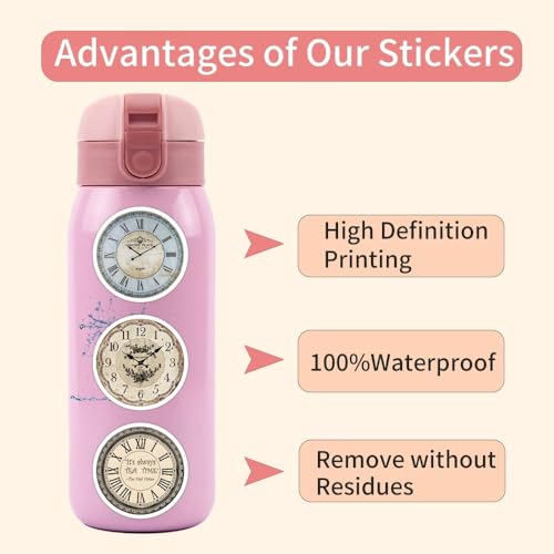 Retro Clock Stickers voor tieners Volwassenen 50 stuks Retro Clock Vinyl Stickers Set Auto Motorfiets Fiets Skateboard Snowboard Bagage Laptop Koffer Helm Motorfiets Computer 3