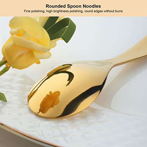 304 Mes Fork Spoon Roestvrij stalen Keuken Tafelgerei Set Kindersets Gouden Set Goud, Goud, Modern / Hedendaags 4
