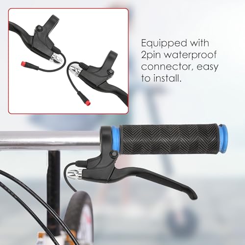 1 Paar E Fiets Remmen Leiders Aluminium Legering Linker Rechter Remmen met 2pin Waterdichte Connector voor 10 inch Elektrische Fiets Scooter 3