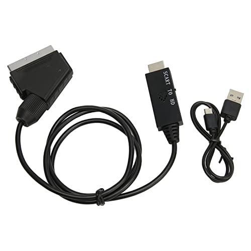 Geavanceerde SCART naar HD Multimedia Interface Converter Kabel met hoge resolutie ondersteuning, VHS VCR DVD Recorder-apparaten C Atibel