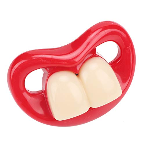 Baby Funny Dummy Pacifier, Novelty Silicone Anti-off Pacifier Nipples Cute Kussable Lips en Teeth Pacifier BPA Gratis voor pasgeboren baby peuter vanaf 3 maanden (2 Boxing Teeth)