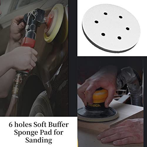 Tampon de Ponçage Souple, 150 mm Ponçage de Tampons d'Interface de Ponçage Doux Éponge Douce Diamètre 150 mm (6 hole) 3