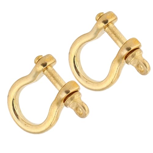 Zeilen, Messing sluiting, Marine 2 Set Anker sluiting Pure Messing U Type Fob Keychain Hook Gold Connection Gesp 10m m 4