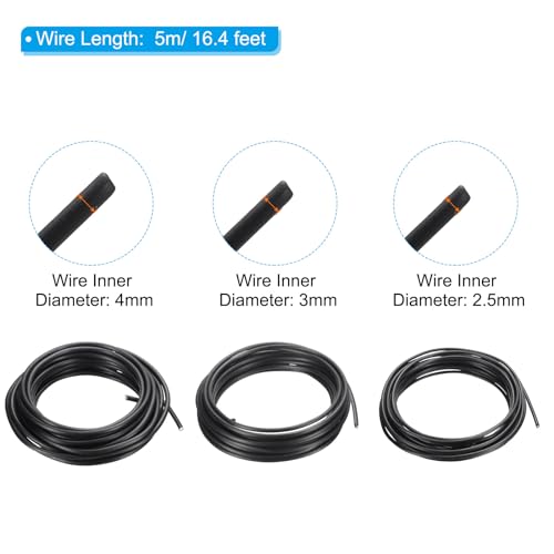 2.5/3/4mm Bonsai Draad 3 Rolls Bloemdraad Stengels Geanodiseerd Aluminium Boom Draad 4.5m Totaal voor Tuinieren Branch Bijlage Zwart