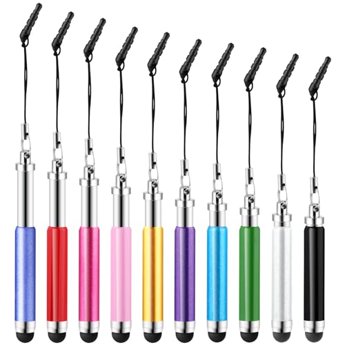 Verpakking van 10 Mini Stylus Pen, High-Precision Touch Screen Stylus Pens, Short Stylus Pen Sets voor alle smartphones, mobiele telefoons, tabletten, Universal Touch Screen Devices