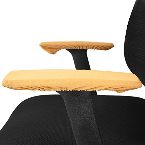 Armrest stoel Cover Office stoel Armrest hoes Armrest Hoes Bank Arm Cover Armstoel Arm Hoes voor Fauteuils Ergonomische Bureau Accessoires Arm Covers Pad en rust (Goud)