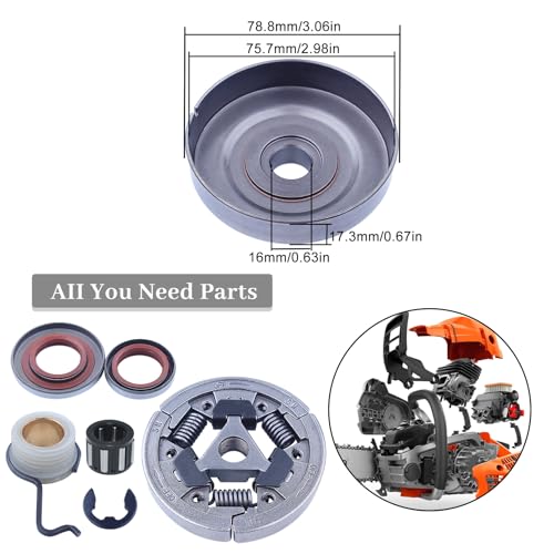 Clutch Stand Wiel voor Stihl MS440 MS361 MS460 MS461 044 046 Kettingzaag, Vervanging voor 1128 007 1000, Passieve Schijf met Clutch, Naaldroller, Vonkplug