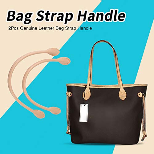 Lederen handgrepen, lederen tasbanden voor DIY accessoires met draad Zwartbruin optioneel(Cream color) 3