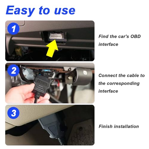 OBD2-OBD-II-Y Rechthoekige splitter uitbreidingskabel, OBD2--16 Pinplug aan dubbele OBD2--16 Pin Socket, Adapter Kabel (50cm) 4