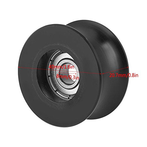 Puleggia per scanalatura 4st u 0840UU U-Groove Puleggia per guida a rulli per pulegge 8x40x20.7mm 4