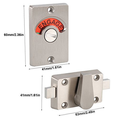 Mootea Latch Lock Privacy schermdeur slot Schroeven voor toilet, openbare badkamer 4