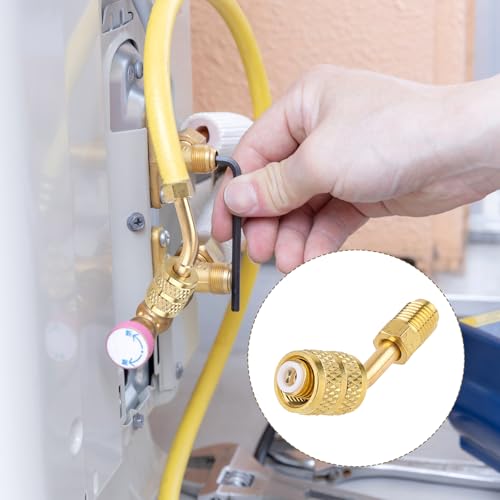 R410a Adapter voor Mini Split Systems, 5/16" Vrouw tot 1/4" Man conische verbinding met noot voor airconditioningkoeling en HVAC onderhoud 5