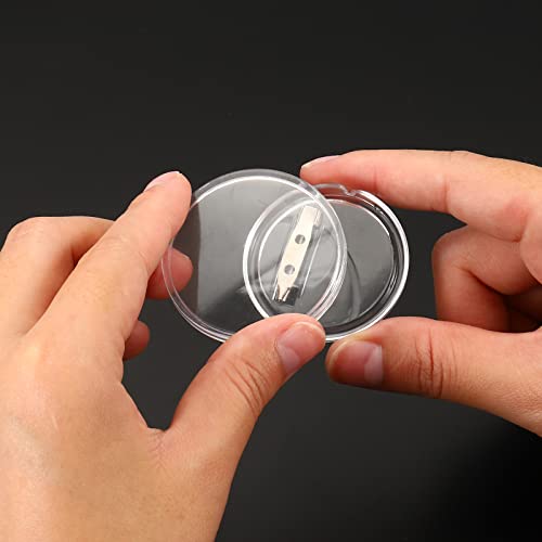 5.5cm Acrylknop Pin Badge, 10 Set Ronde Pin Blanco Knoppen Badges Kit voor Ambacht Supplies, DIY Badges, Wissen 4