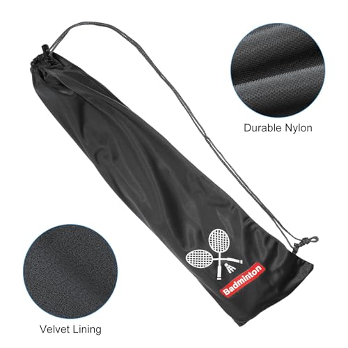 Badminton Racket Cover Bag Soft Badminton Racket Pouch Velvet Drawstring Lining Duurzaam Lichtgewicht voor Badminton Players 3