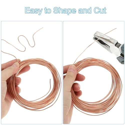 0,3mm x 49 Voeten Bonsai Training Draad Draad Stengels 99,9% Pure Koper Draad Koper, 2 Pack 4