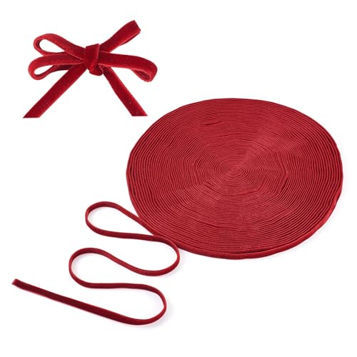 20 Yards Velvet Ribbon Double Sided 1/4 Inch Bide Red Ribbon Roll voor Flower Bouquet bruids douche Present Wrapping Hair Bow Christmas Wreath Choker Craft