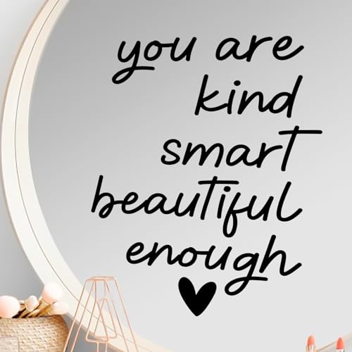 3 st Spiegel Stickers, Inspirational Quote Spiegel Sticker Spiegel Stickers Zelf-Adhesive Meisjes Badkamer decoratie Sticker positieve citaten Stickers Motivational Sentence Stickers Waterproof