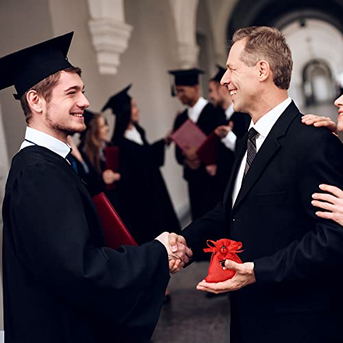 50 stuks Gastengeschenken voor afstuderen, Treats, Afstudeerfeest, Touch, 100 stuks, Ladybug, Red Jute Bags, Candies, Rood, Decoratie, Afstuderen, Gastengeschenken 4