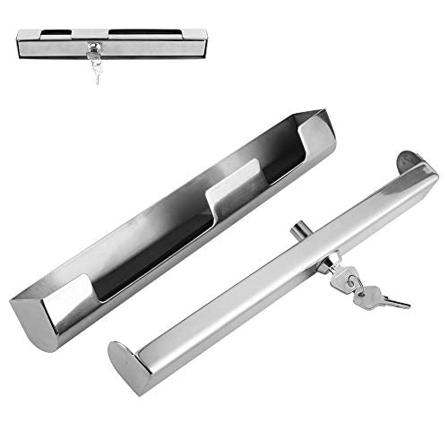 Veiligheid buitenboord motorslot met 2 sleutels, robuust roestvrij staal buitenboord motorslot, geschikt voor de meeste buitenboordmotoren, voorkomt diefstal en losraken van de 5