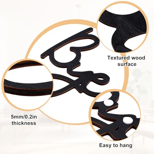 Love You Bye Houten Muur Teken, Modern Home Decoratie boven deur Houten gang Muur Hangen Teken Art Decoratie voor Home Decoratie Liefde en warmte voor familieleden en geliefden 3