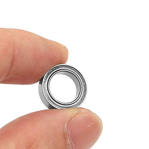 RBE128ZZ Kogellagers Set van 4 Roestvrij stalen kogellagers Metalen afgeschermd 8 x 12 x 3,5 mm 4