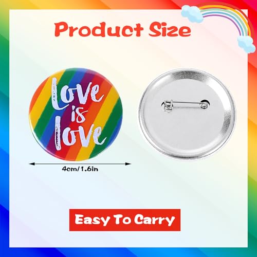 10PCS Rainbow Pride Plug, 5.5x5.5cm Pride Pin LGBTQ Accessoires, Lesbisch, Homo, Biseksueel, Pride Stuff, Ronde Vlagknoppen voor LGBT Gay Pride 3