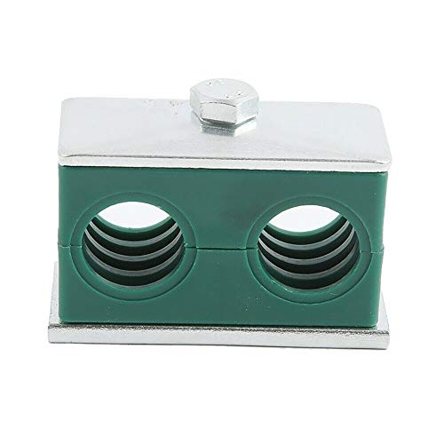 Hulpmiddel HA5608P Plastic Pijpklemmen 18MM Buitendiameter buisklemmen Standaard Twin/Double Holds Hydraulische Pijpklem voor Pijp Vastmaken (verpakking van 2), Groen & Silver