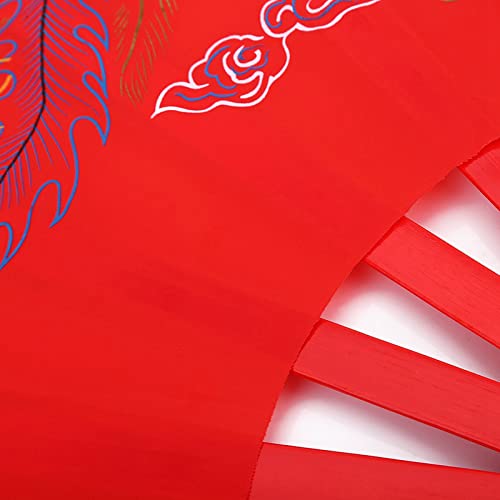 Chinese Kung Fu Tai Chi Fan, rechterhand rode Tai Chi Martial Arts Kung Fu Bamboo Fan voor mannen en vrouwen prestaties dans decoraties 3