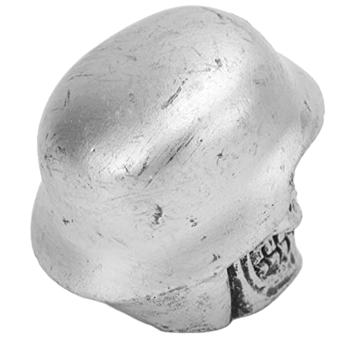 4Pcs/Set Valve Caps, Schedel type Valve Caps met Rubber Ring Universeel voor auto's Fietsen SUV's Vrachtwagens Fietsmotor (ABS + Koper)(Zilver) 3