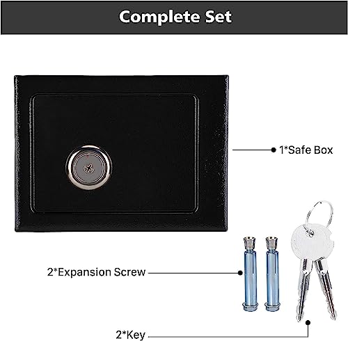 6,4L Stalen wandkluis, muurkluis, documentenkluis, geldkast, stalen kluis, ideaal voor thuis, kantoor, Hotel, 23 x 17 x 17 cm 5