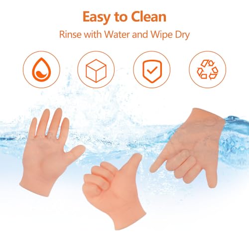 30 st. Mini Handen, Zeer elastische kleine handen, TPR Kleine handen Zachte en comfortabele Mini Handen voor katten Multi Style Opties Mini Handen Vingers voor Magie, Huisdieren, Fotoshooting 4