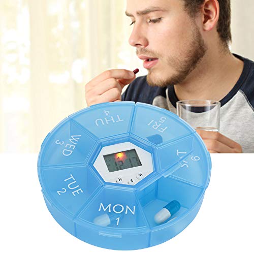 BlueAutomatic Medicatie Herinnering Dagelijkse Pillen Herinnering met Timer, Pillen Organisator voor het instellen van alarmen en het nemen van medicijnen, 7 dagen Backlit Pill Box 5