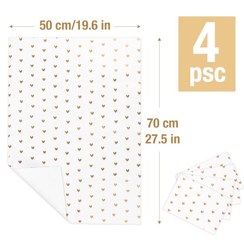 4 vellen cadeaupapier van 50 x 70 cm