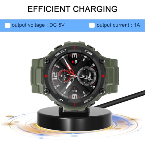 Oplaadstation Compatibel met Amazfit GTR GTS T-REX Smart Horloge, opladen Dock Charging Kabel, Stand, Charger houder met USB-kabel, Removable horloge Charging Kabel, Vervanging voor 5