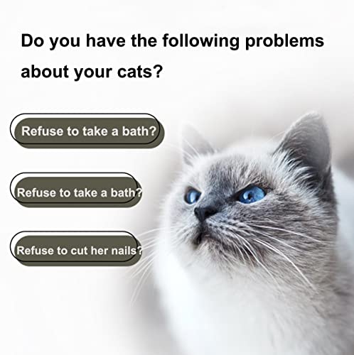 Cat Grooming Bag, 1 Stuks Pet Helper met 2 haken, ademende harnas voor hondenkat Nails trimmen en badzorg, Groen, S 4