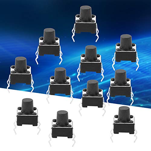 100 st. Sleutelschakelaar Micro Panel Pcb Momentary 6x6x7mm Tactiele drukknop Mini Micro Toebehoren voor printplaat 4