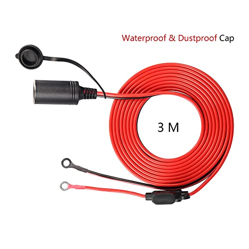 10f 16AWG Vrouwelijke Sigarettenaansteker Eyelet Plug High Performance Kabel met 15A Blade Fuse Houder 12V 24V DC Power Cable 4