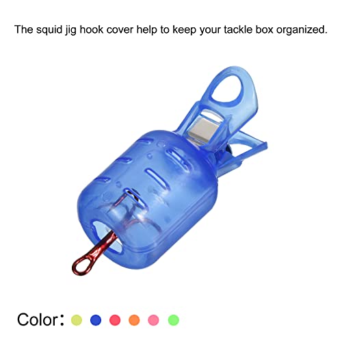 Verpakking Groot Grootte Squid Hook Protector Pouch Vissen Bait Caps rood 5